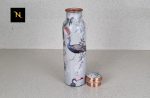 Pure Copper water Bottle 950ml, Enamel printed pure copper water bottles, natural healthy water bottles, Pure copper bottles