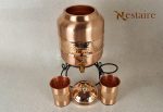 Pure Copper Water Dispensing Pot with Stand and Copper coated tap, Copper sequential pot, Pure copper water sequence pot, Copper water benefits, benefits of water stored in copper vessels