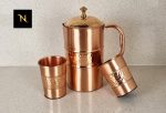 Pure Copper Jugs, Pure Copper Jug and Glass Set, Pure Copper glasses, Copper Jug, Copper Jug Australia, Best copper jugs, beautiful copper jugs, Jug and 2 glass set, Sequence Jug Set, Pure Copper Jug sequence design