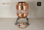 Pure Copper Meena Water Dispenser, Meena Copper Dispenser, Printed Pure Copper Dispenser, Pure Copper Dispenser with Tap and Stand